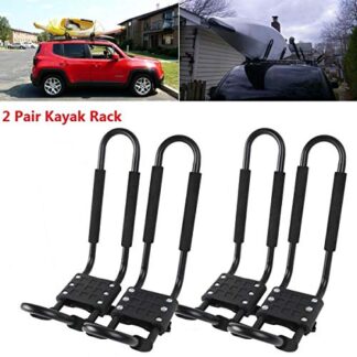 J-Bar 2 Pairs Universal Kayak Canoe Top Mount Carrier Roof Rack Boat SUV VAN Car