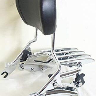 JM Detachable Quick Release Chrome Stealth Two up Luggage Rack Harley Davidson Touring