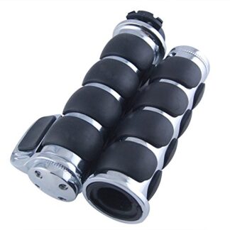 Jackey Awesome Custom Chrome Billet Aluminium Comfortable Hand Grips Throttle Assistor Cruise Assist Wrist for Motorcycle Cruiser Chopper Touring 1" Handlebar, Black