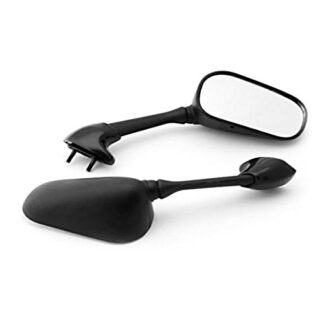 Kapsco Moto Black OEM Stock Style Racing Mirrors - Compatible with 2003-2005 Yamaha YZF R6 / YZF R6S 2006-2009 Left & Right Set