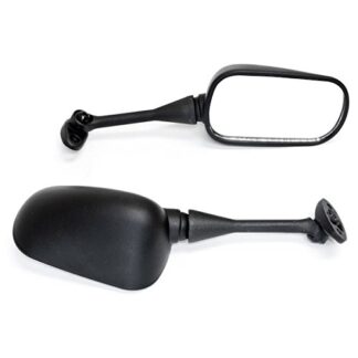Kapsco Moto Black Stock Style Mirrors Compatible with 2003-2012 Honda CBR 600 RR / 1000RR 2004-2006 - Left & Right Set