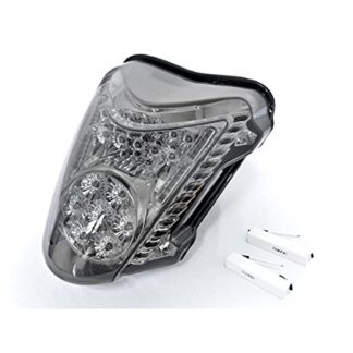 Kapsco Moto LED TailLights Brake Tail Lights with Integrated Turn Signals Indicators Smoke Motorcycle Compatible with 2008-2012 Suzuki Hayabusa GSXR1300 GSXR 1300