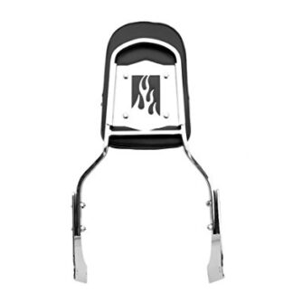 KnightMotor Flame Backrest Pad Sissy Bar for Honda Shadow ACE 1100 ,Honda Shadow ACE Tourer, Honda Shadow Sabre