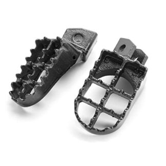 Krator FP027 Black Rest (Yamaha Motocross MX Foot Pegs-YZ80, YZ125, YZ250, WR200, WR250, and WR500 (1987-2001) Dirtbike Stomper Footpegs)