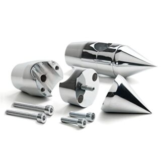 Krator SR005-001C Bike Handlebar (2 1/4" Spiked Chrome Motorcycle Cruiser Pullback Risers 1" Bar)