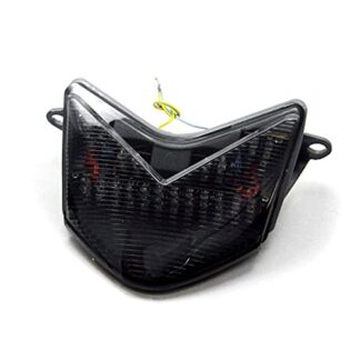 Krator Smoke LED Tail Light Integrated with Turn Signals Compatible with 2006 Kawasaki Ninja ZX-6R / ZX636