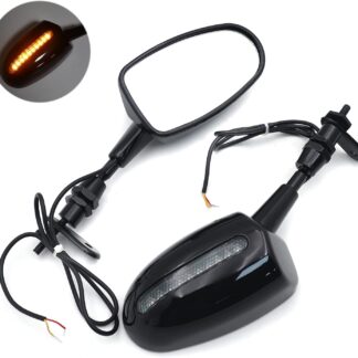 LED rear view mirror fit for Harley Suzuki Kawasaki Yamaha Honda bikes Black