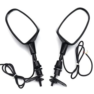 LED rear view mirror fit for Harley Suzuki Kawasaki Yamaha bikes Black