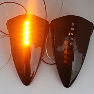 Led Side Mounted rear view Mirrors For Suzuki Kawasaki Yamaha Bike Black New