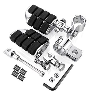 Longhorn Offset Dually Highway Pegs With 1-1/4 Clamp For Harley Cruiser Chopper Bobber Custom