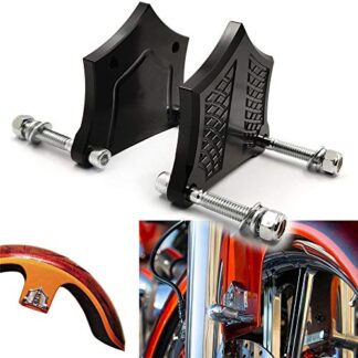 MT-TGHD-HAD005-0.39"-BK XHT(BC) CHROME-E-O Black Contrast 0.39" Fender Spacer For HARLEY Baggers 26 30" 49mm lowers