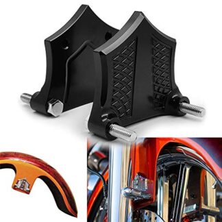 MT-TGHD-HAD006-0.75"-BK XHT(BC) CHROME-E-O Black Contrast Fender For Spacer HARLEY Baggers(3/4" Spacer 1984-2013)