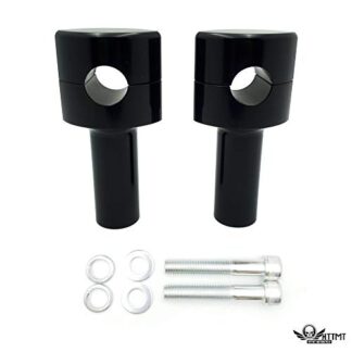 MT-TGHD-HBS007-I-BK XHT(BC0 1in. Handlebar Riser Clamp 4" tall For Harley Softail Sportster Dyna Touring XL Black