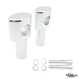 MT-TGHD-HBS008-I-CD XHT(BC) 4" Solid Billet Chrome, For 1-1/4" Handlebars Riser Kit, 1/2-13UNC Threads