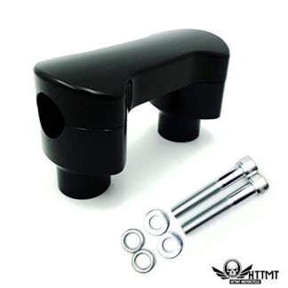 MT-TGHD-HBS009-BK XHT(BC) 1" 1 inch Hefty Handlebar Riser/Top Clamp Kit Chrome 2" Tall For Harley Softail Sportster Dyna
