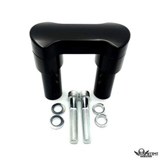 MT-TGHD-HBS009-I-BK XHT(BC) - 1" 1 in Hefty Handlebar Riser/Top Clamp Kit Chrome 4" 4in Tall For Harley