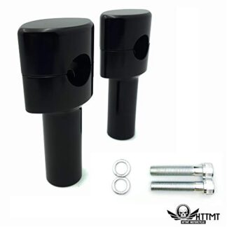 MT-TGHD-HBS019-I-BK XHT(BC) 1in. Mounting Handlebar Riser Kit 4" tall For Harley Bobber Chopper DNA Paughco Black