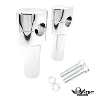 MT-TGHD-HBS019-I-CD XHT(BC) 1" Mounting Handlebar Riser Clamp 4" tall For Harley Bobber Chopper DNA Paughco Chrome