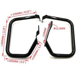 MT-TGHD-SG08-BK XHT(BC) FIT 00-17 Harley Heritage Softail FLSTC b Highway Saddlebag Guard Crash Bar