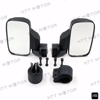 MT-UTV-001-BK XHT(BC) Mirror Set UTV Side View High Impact Break Away Convex 1 5/8" - 2" Roll Cage