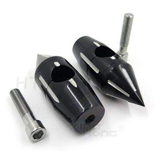 MT030-009-25-BK XHT(BC) BLACK 1" Billet Spike HANDLEBAR RISERS For Harley Softail Dyna Sportster Custom