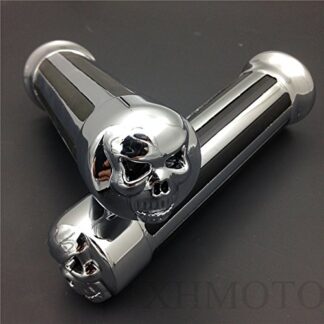 MT080-22-CD XHT(BC) Hand Grips 7/8" Handlebar For Harley XL 883 Hugger Sportster Cruiser Chrome
