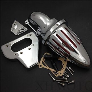 MT234B- New Intake Bullet Air Cleaner Kits Compatible with 2002-2009 Honda Vtx 1800 R S C N F Chrome
