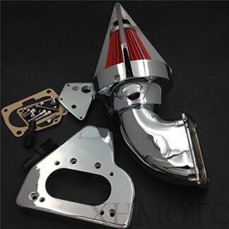 MT234C- Triangle Intake Spike Air Cleaner Kits Compatible with 2002-2009 Honda Vtx 1800 R S C N F Chrome