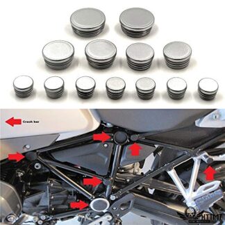 MT261-013-SR XHT(BC) Silver Frame Plug Set (13 caps) For BMW R 1200 GS LC ADVENTURE (2014-2019)