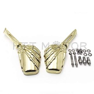 MT333-GOLD XHT(BC) Claw Skeleton Hand Mirror For Cbr Rebel Shadow Mangna Vt Vtx 1300 1800 Gold