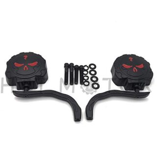 MT354-B-BK XHT(BC) Universal Motorcycle Bike Skeleton Skull Rear view Side Mirror 8mm 10mm Chrome