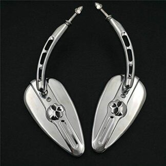 MT383A-CD XHT(BC) Chrome Skull Side Mirrors For Harley Softtail Slim Fat Boy Heritage Softail Classic Deluxe Breakout Night Road Special