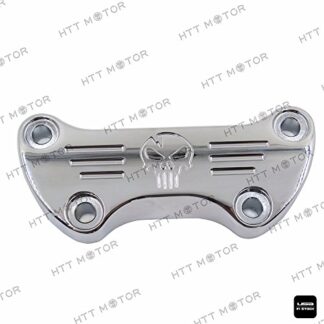 MT446-001B-CD XHT(BC) Smooth Skull Handlebar Clamp For Harley 74-06 XL FX FXR FX Dyna FX Softail Chrome