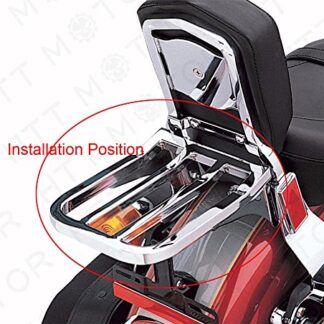 MT502-012-GBK XHT(BC) 2-UP Black Sport Luggage Rack For Harley 04 & up XL models 02-05 Dyna