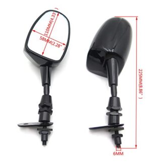 Mini Racing Mirror For Yamaha Yzf R6 Yzf-R6 2006-2008 Yzfr1 R1 2002-2008 Black