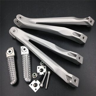 Moto Vernis Argent arrière passager Piquets de pied support s'adapter pour Yamaha YZF R1 2004–2008 par Smt-moto