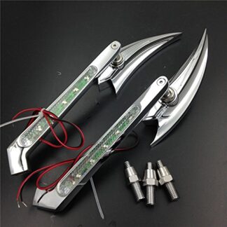 Motor Blade Turn signals Running Custom Mirror for Harley softail FatBoy OVAL Shape