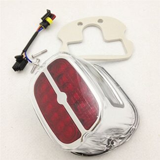 Motor RED Tail Brake Lights For Harley Dyna Sportster 1999-later XL Clear Lens