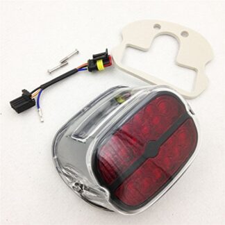 Motor RED Tail Brake Lights For Harley Dyna Sportster XL1200 XL883 Clear Lens