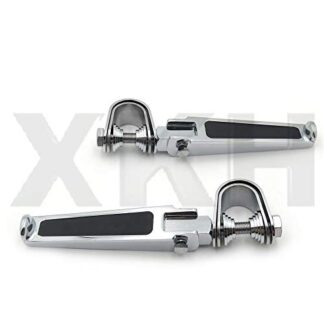 Motorcycle 1 1/4" Chrome Rubber Inlay Footpegs For Harley Bad Boy Fxstsb Fxs Dyna Fxdwg2 Fx