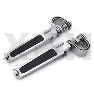 Motorcycle 1 1/4" Chrome Rubber Inlay Footpegs For Harley Bad Boy Fxstsb Heritage Softail FLST