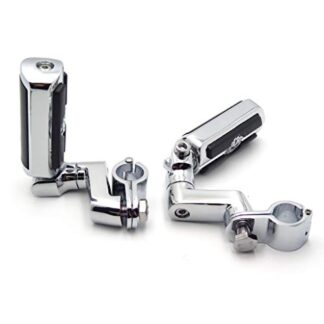 Motorcycle 1" Skull Rider Foot Pegs Clamps For Honda VT750 VT1100 VTX1300 VTX1800 Magna