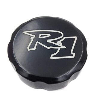 Motorcycle Black Billet Brake Fluid Reservoir Cap For 1998-2012 Yamaha Yzf R1 Yzfr1 Yzf-R1 by SMT-MOTO