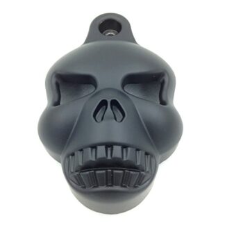 Motorcycle Black Skull Horn Cover For Harley Big Twins V-Rods Stock Cowbell Horns 1992-2013