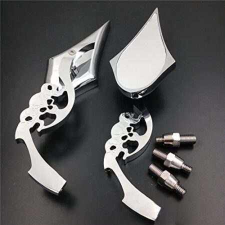 Motorcycle CHROME Billet Skull Blade Mirror fit for Honda CBR CBR600 suzuki yamaha kawasaki