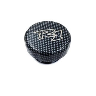 Motorcycle Carbon Billet Oil Fluid Reservoir Cap For 1998-2012 Yamaha Yzf R1 Yzf-R1 Yzfr1