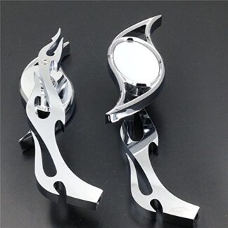 Motorcycle Chrome Billet Running Mirror fit for Honda suzuki kawasaki yamaha Flame shaft