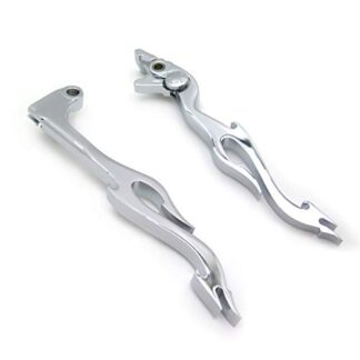 Motorcycle Chromed Brake Clutch Flame Hand Lever Fit For Yamaha Yzf R1 R6 R6S Fz1 Fzs1000