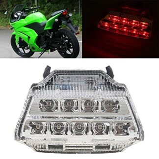 Motorcycle Clear Lens LED Tail Brake Turn Signal Light for Kawasaki 2011 to 2014 ZX 10R ZX10R