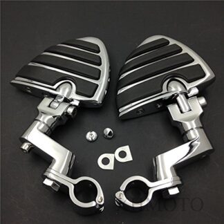 Motorcycle Front 1" large Wing Footpegs ENGINE GUARDS Clamps for H-D Sportster 883 xl1200 1340